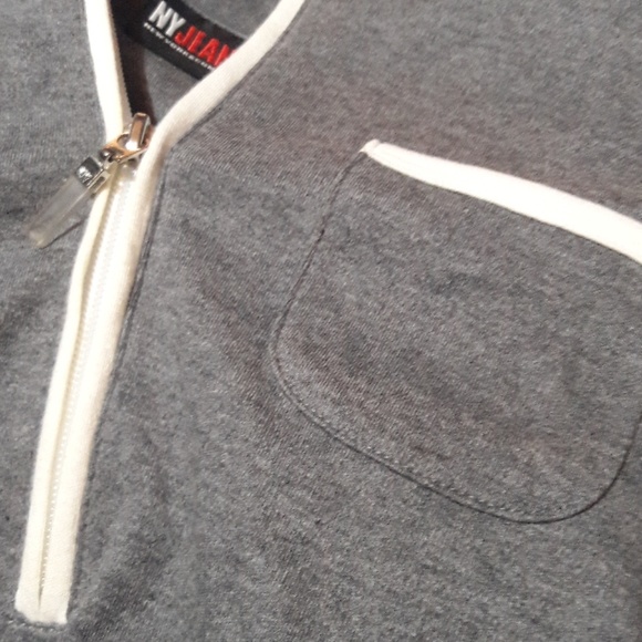 NWOT   NY JEANS gray top S - Picture 7 of 7